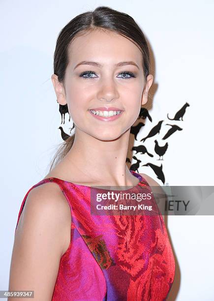 Actress Emma Fuhrmann attends the Humane Society Of The United States 60th Anniversary Benefit Gala on March 29, 2014 at The Beverly Hilton Hotel in...