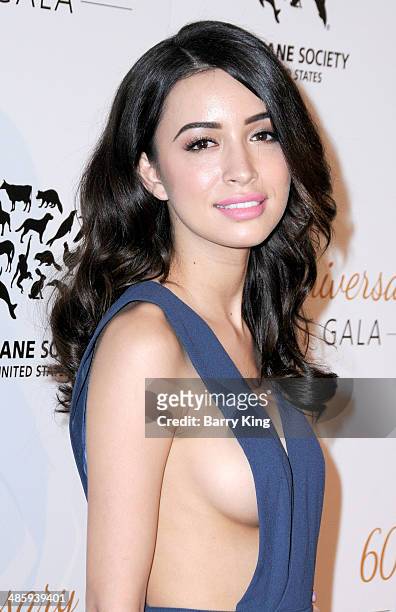 Actress Christian Serratos attends the Humane Society Of The United States 60th Anniversary Benefit Gala on March 29, 2014 at The Beverly Hilton...