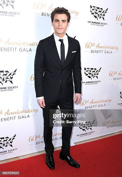 Actor Paul Wesley attends the Humane Society Of The United States 60th Anniversary Benefit Gala on March 29, 2014 at The Beverly Hilton Hotel in...