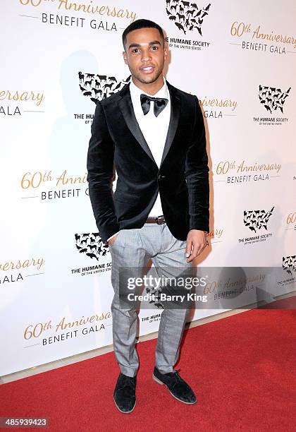 Actor Lucien Laviscount attends the Humane Society Of The United States 60th Anniversary Benefit Gala on March 29, 2014 at The Beverly Hilton Hotel...