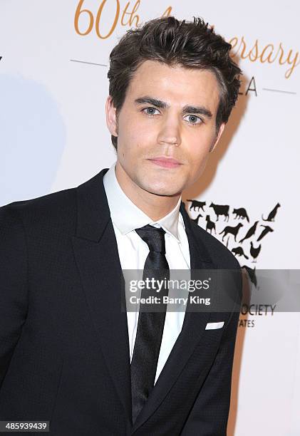 Actor Paul Wesley attends the Humane Society Of The United States 60th Anniversary Benefit Gala on March 29, 2014 at The Beverly Hilton Hotel in...