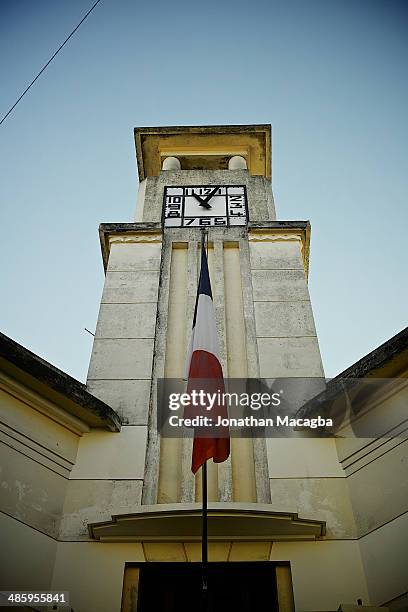 Clock Tower Carcassonne High-Res Stock Photo