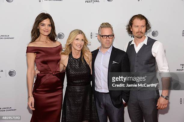 Actress Katie Holmes, filmmaker Karen Leigh Hopkins, producer Rob Carliner and actor James Badge Dale attend the "Miss Meadows" Premiere during 2014...