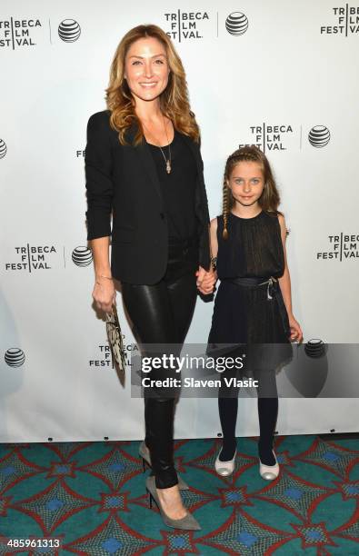 Actress Sasha Alexander and daughter Lucia Sofia Ponti attend the Shorts Program: Soul Survivors during the 2014 Tribeca Film Festival at AMC Loews...