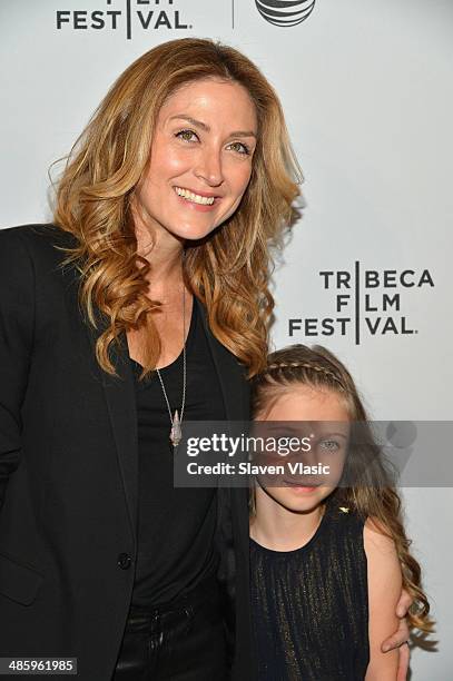 Actress Sasha Alexander and daughter Lucia Sofia Ponti attend the Shorts Program: Soul Survivors during the 2014 Tribeca Film Festival at AMC Loews...