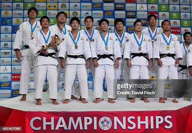 The successful Japanese Team of 10, with reserves, included, Shohei Ono, Kengo Takaichi, Masashi Ebinuma, Riki Nakaya, Takanori Nagase, Mashu Baker,...
