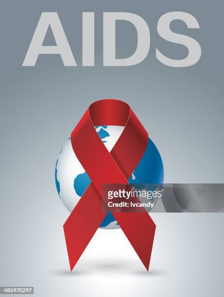 stockillustraties, clipart, cartoons en iconen met aids - annual global charity day