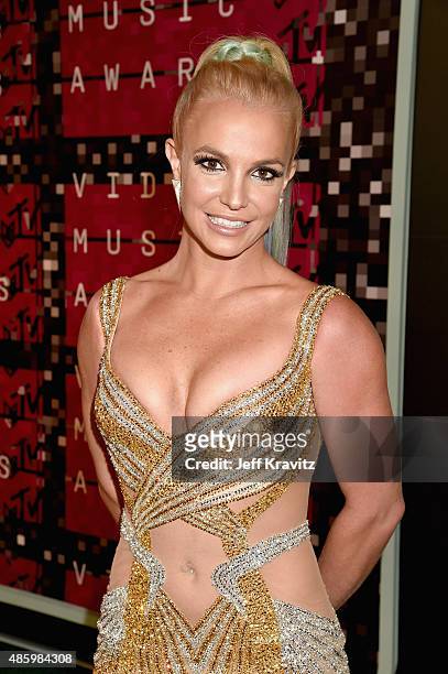 Recording artist Britney Spears attends the 2015 MTV Video Music Awards at Microsoft Theater on August 30, 2015 in Los Angeles, California.