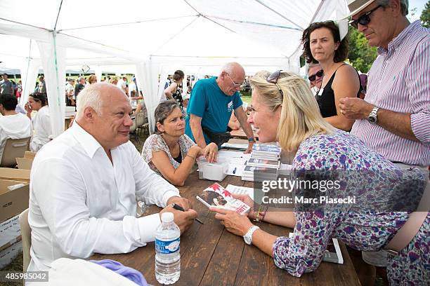 Eric-Emmanuel Schmitt attends the 2Oth 'La Foret des Livres' book fair on August 30, 2015 in Chanceaux-pres-Loches, France.