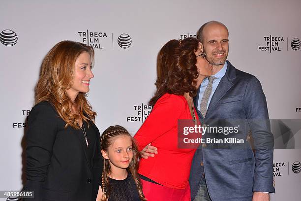 Sasha Alexander, Lucia Alexander, Sophia Loren and Edoardo Ponti attend the Shorts Program: Soul Survivors during the 2014 Tribeca Film Festival at...