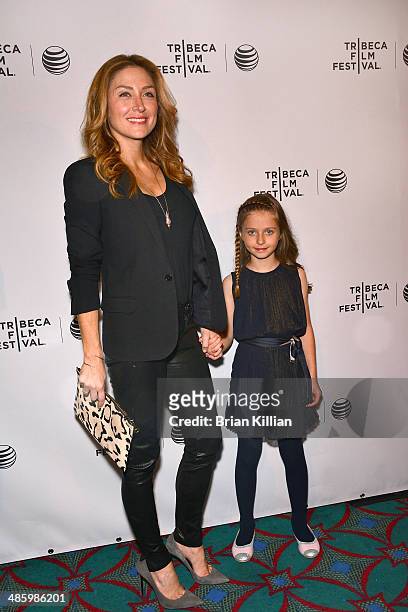Actress Sasha Alexander and daughter Lucia Ponti attend the Shorts Program: Soul Survivors during the 2014 Tribeca Film Festival at AMC Loews Village...