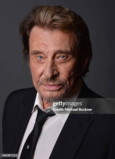 French singer and actor Johnny Hallyday poses for a portait during the 18th Annual City Of Lights, City Of Angels Film Festival at the Directors...