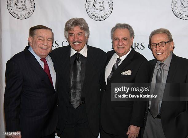 Freddie Roman, Tony Orlandom, Stewie Stone and Norm Crosby attends The Friars Club Salute To Freddie Roman And Stewie Stone at The Pierre Hotel on...