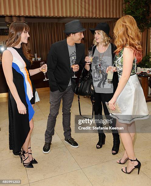 Actress Christa B. Allen, makeup artist Troy Jensen, makeup artists Elle Leary and actress Debby Ryan attend the Dior Beauty Operation Smile Luncheon...