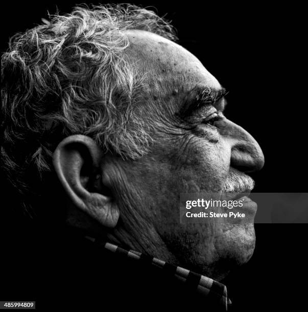 Profile headshot portrait of Nobel prize-winning Columbian author and journalist Gabriel Garcia Marquez , Los Angeles, California, July 2007.