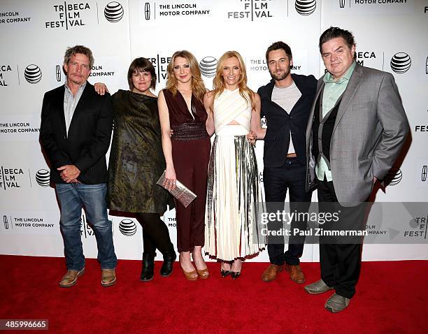 Thomas Haden Church, Megan Griffiths, Nina Arianda, Toni Collette, Ryan Eggold and Oliver Platt attend the 'Lucky Them' Premiere during the 2014...