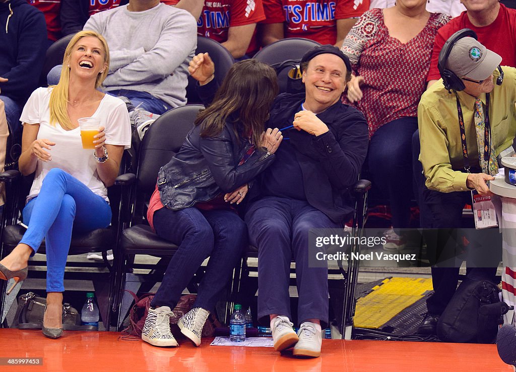 Celebrities At The Los Angeles Clippers Game