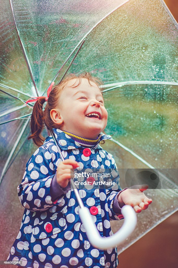 Happy in rain