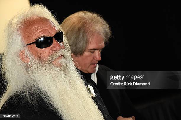 William Lee Golden and Son during The Oak Ridge Boys' William Lee Golden Weds Simone De Staley on August 29, 2015 at The Rosewall in Nashville,...