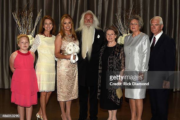 Simone De Staley, William Lee Golden and Family during The Oak Ridge Boys' William Lee Golden Weds Simone De Staley on August 29, 2015 at The...