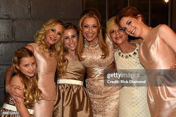 Simone De Staley and family during The Oak Ridge Boys' William Lee Golden Weds Simone De Staley on August 29, 2015 at The Rosewall in Nashville,...