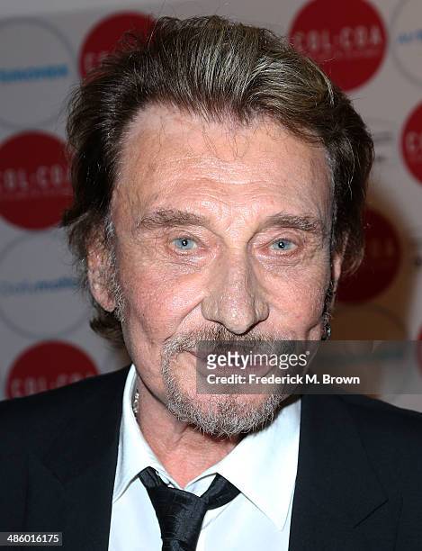 Actor/Singer Johnny Hallyday attends the 18th Annual City of Lights, City of Angels Film Festival at the Directors Guild Of America on April 21, 2014...
