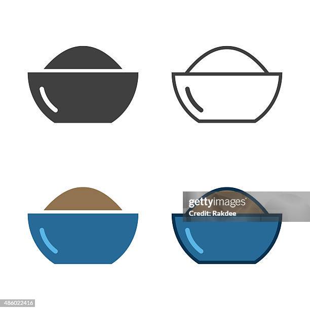 bowl of powder icon - baking soda powder stock illustrations