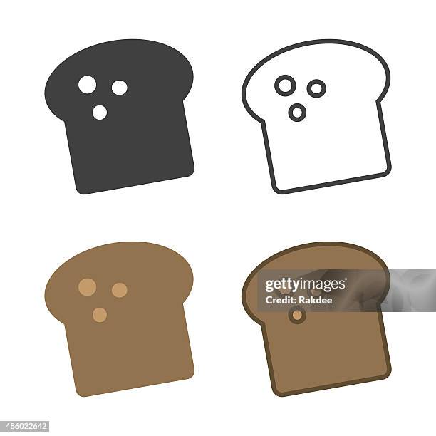 toast icon - toast bread stock illustrations
