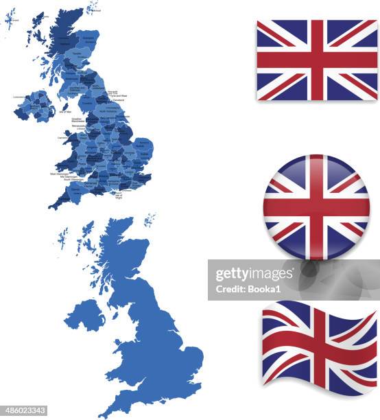 united kingdom map and flag collection - manchester city liverpool stock illustrations