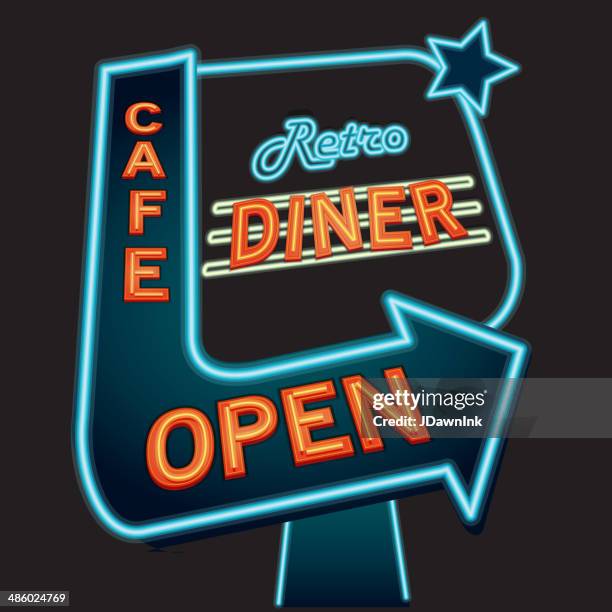 Dner Sign 1950s Diner Sign Photos and Premium High Res Pictures - Getty Images