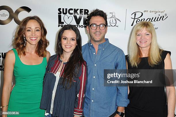 Autumn Reeser, Rachel Bilson, Josh Schwartz and Stephanie Savage attend the Unauthorized O.C. Musical One Night Only Event presented by Original...