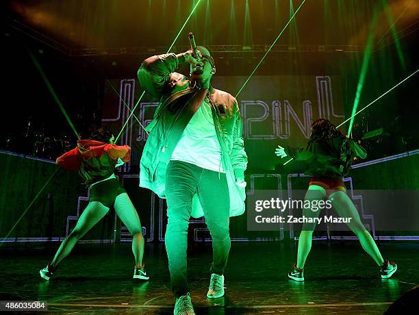 Chris Brown performs at Nikon at Jones Beach Theater on August 30, 2015 in Wantagh, New York.