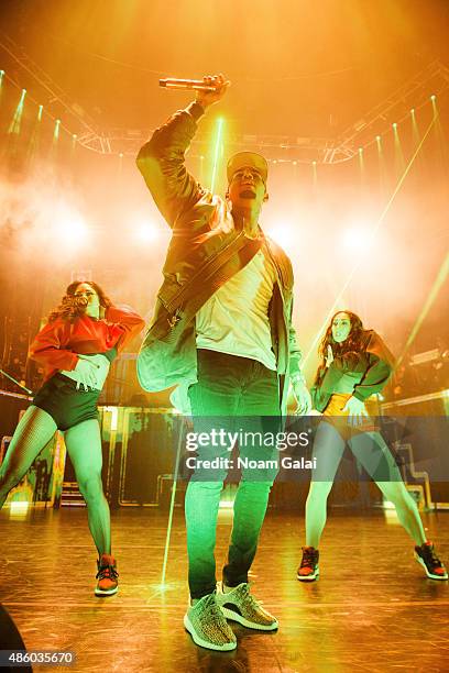 Chris Brown performs during the 'One Hell of a Nite' tour at Nikon at Jones Beach Theater on August 30, 2015 in Wantagh, New York.