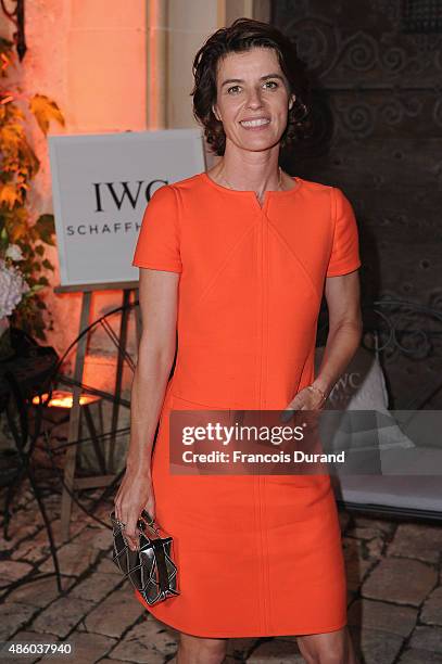 Irene Jacob attends the closing dinner hosted by IWC during the Festival du Film Francophone d'Angouleme on August 30, Angouleme, France.