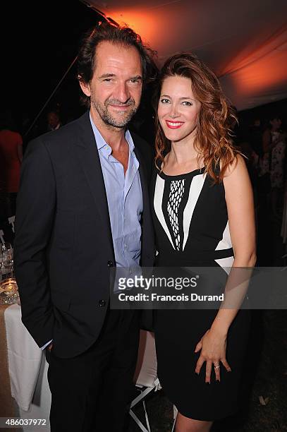Stephane De Groodt and guest attend the closing dinner hosted by IWC during the Festival du Film Francophone d'Angouleme on August 30, Angouleme,...