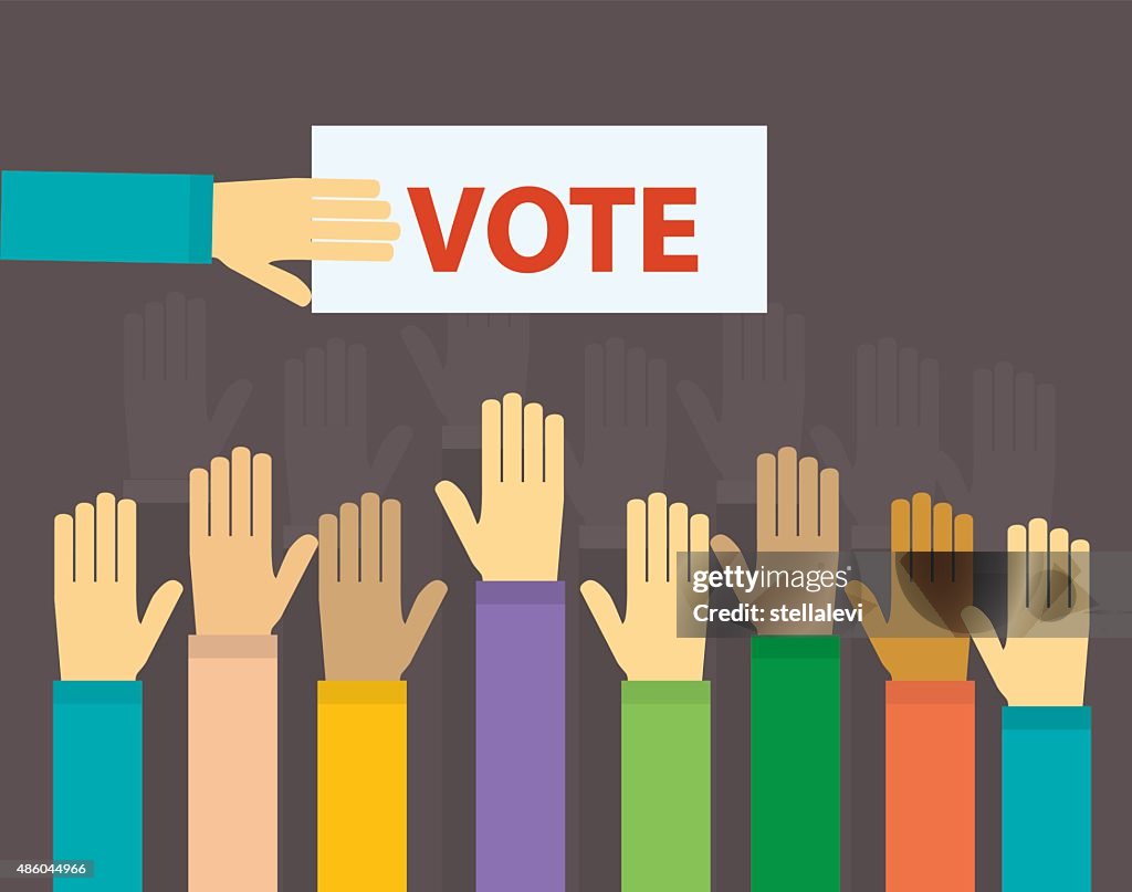 Voting Hand Vector Voting Hands Up