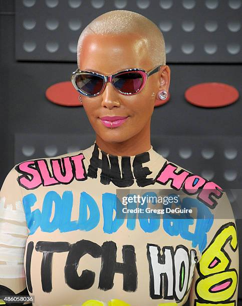 Amber Rose arrives at the 2015 MTV Video Music Awards at Microsoft Theater on August 30, 2015 in Los Angeles, California.