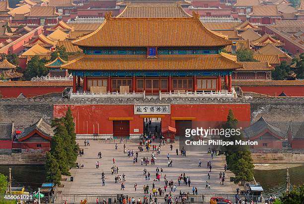 north gate of forbidden city, beijing - cidade proibida imagens e fotografias de stock