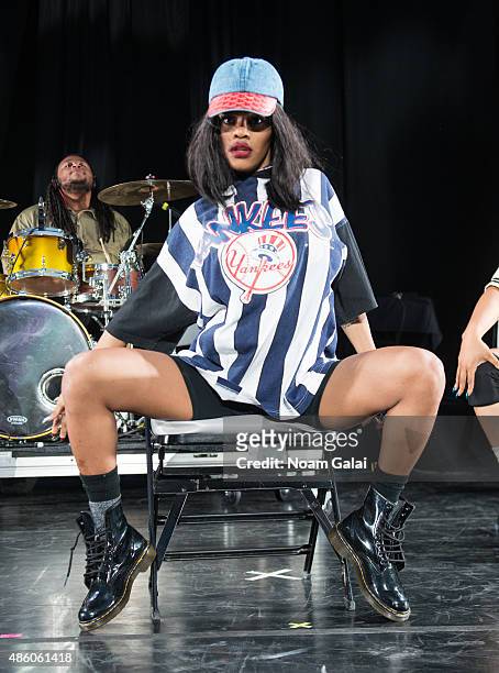 Singer Teyana Taylor performs in concert at Nikon at Jones Beach Theater on August 30, 2015 in Wantagh, New York.