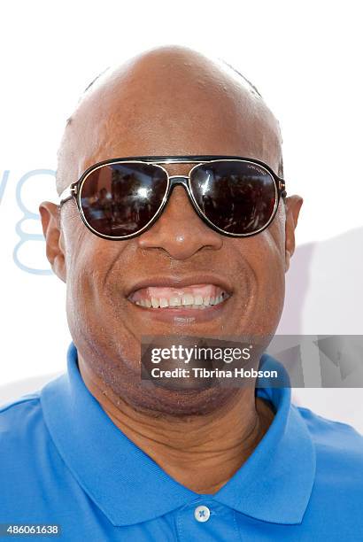 Stevie Wonder attends the 3rd annual Hoop-Life FriendRaiser at Galen Center on August 30, 2015 in Los Angeles, California.