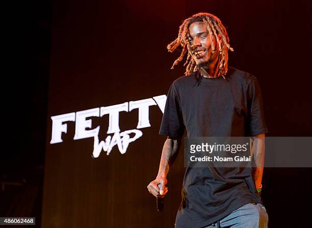Fetty Wap performs in concert at Nikon at Jones Beach Theater on August 30, 2015 in Wantagh, New York.
