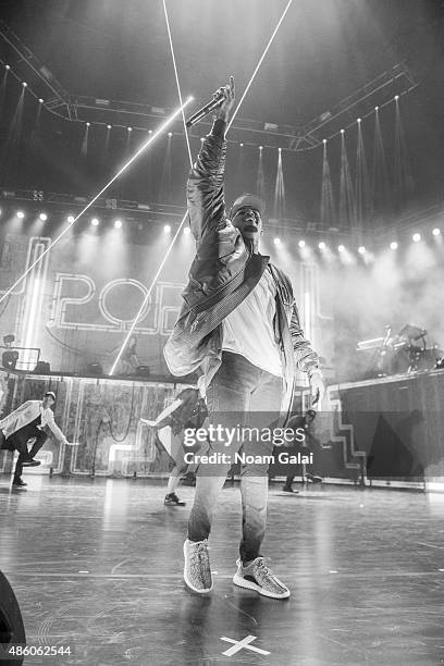 Chris Brown performs during the 'One Hell of a Nite' tour at Nikon at Jones Beach Theater on August 30, 2015 in Wantagh, New York.