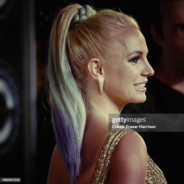 Singer Britney Spears arrives at the 2015 MTV Video Music Awards at Microsoft Theater on August 30, 2015 in Los Angeles, California.