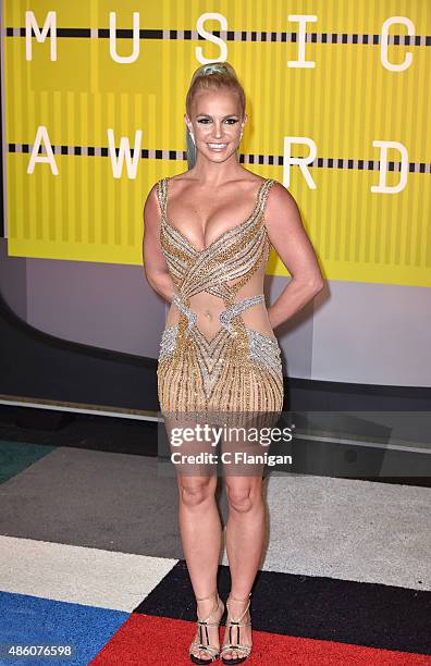 Britney Spears arrives to the 2015 MTV Video Music Awards at Microsoft Theater on August 30, 2015 in Los Angeles, California.