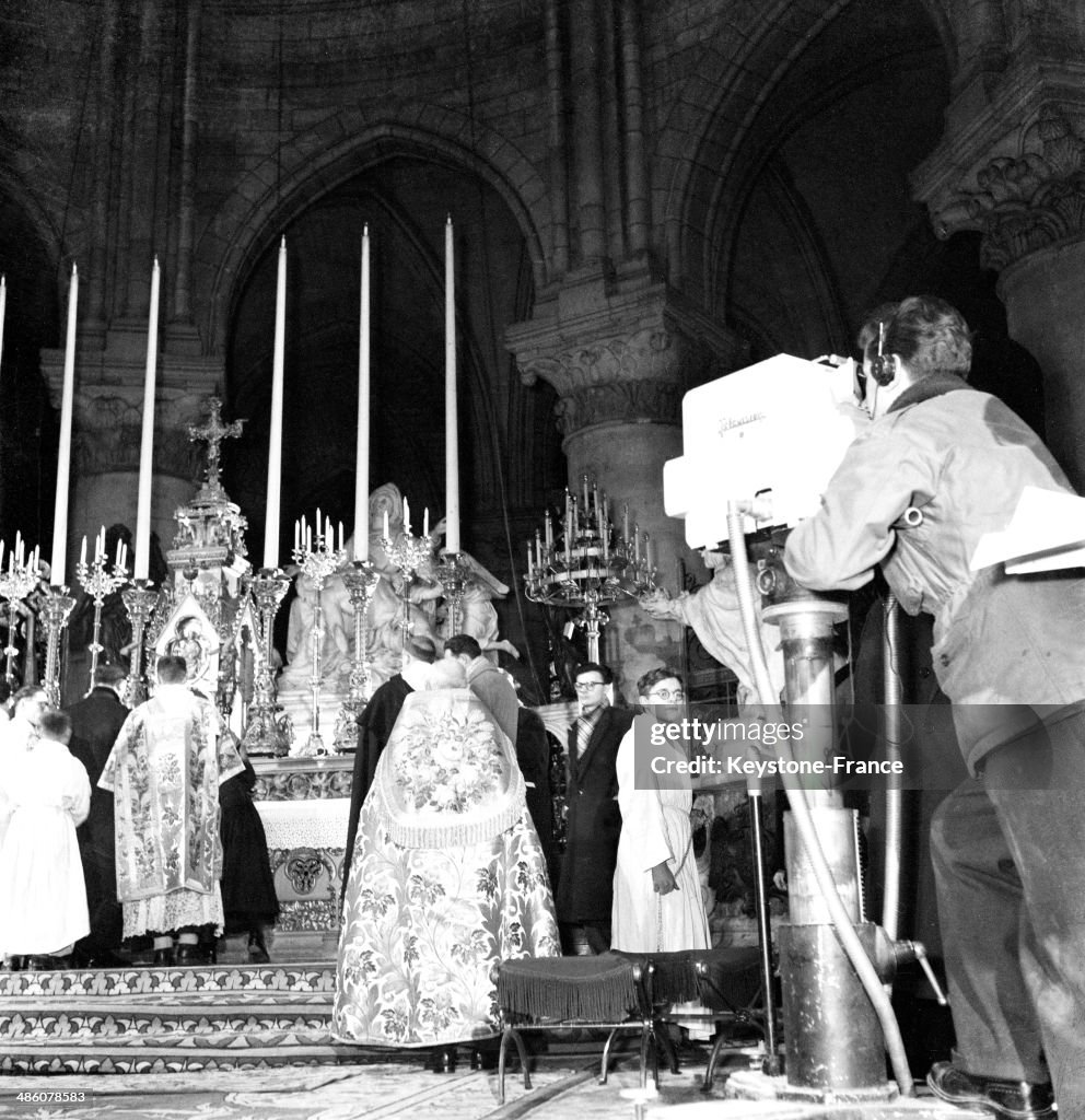 First Mass Filmed By Television In Paris In 1948