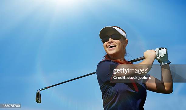 professional golf swing - golfer stock pictures, royalty-free photos & images