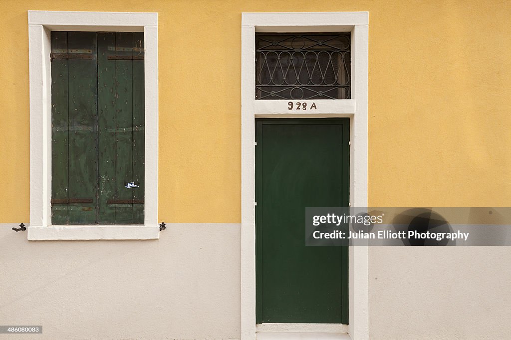 A painted house on the island of Giudecca, Venice.