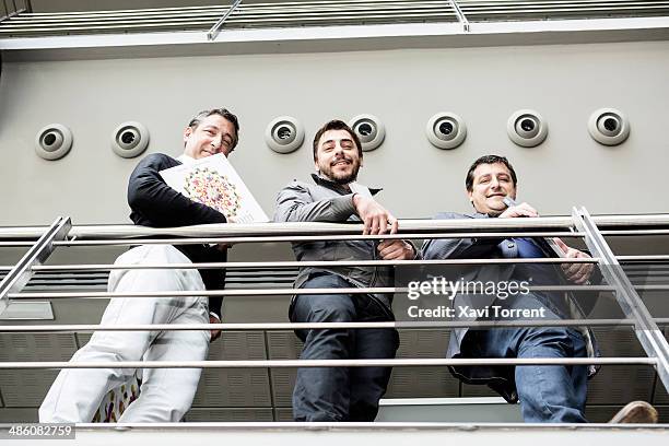 Joan Roca, Jordi Roca and Josep Roca present the book 'El Somni' on April 22, 2014 in Barcelona, Spain.