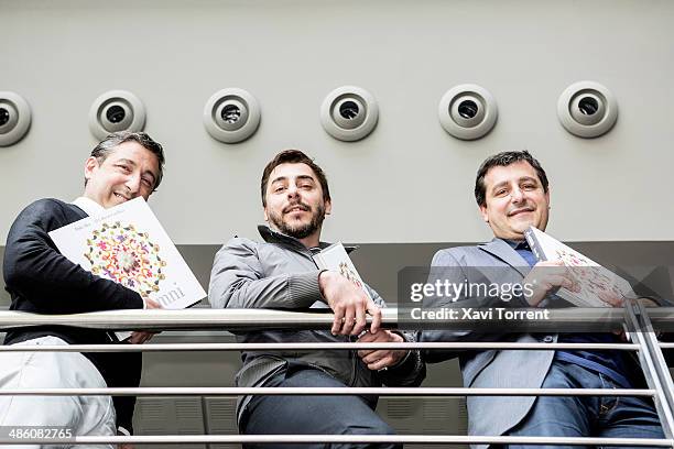 Joan Roca, Jordi Roca and Josep Roca present the book 'El Somni' on April 22, 2014 in Barcelona, Spain.