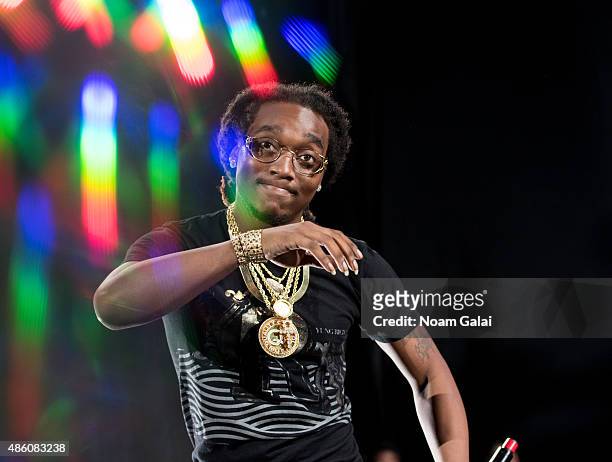 Quavo of the Migos performs in concert at Nikon at Jones Beach Theater on August 30, 2015 in Wantagh, New York.